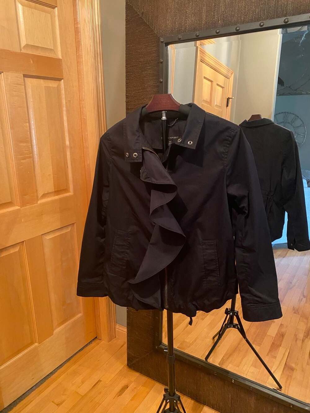 Banana Republic Black Frilled Jacket, Size XS